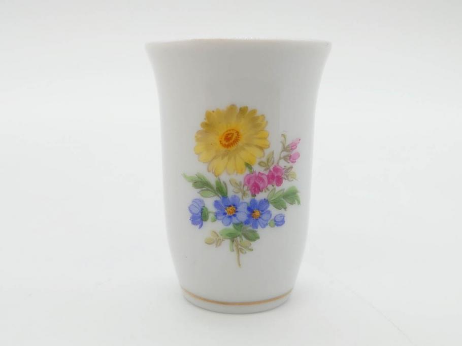 ドイツ　マイセン　Meissen　フラワー　多彩な花たちが華やぎをもたらしてくれるリキュールセット(花、ボトル、トレイ、トレー、カップ6客、酒器、洋食器)(R-074583)