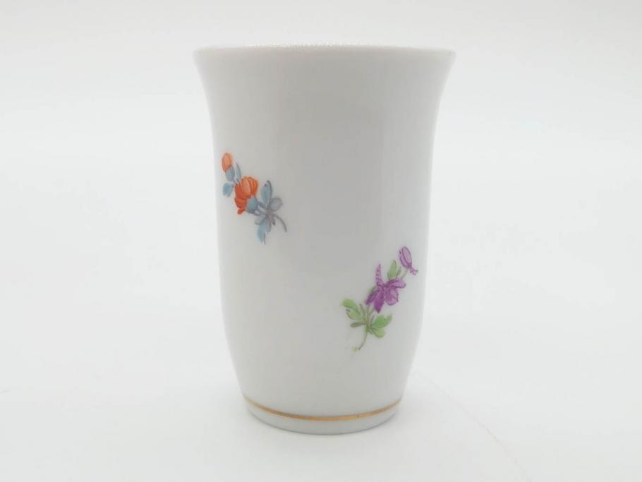 ドイツ　マイセン　Meissen　フラワー　多彩な花たちが華やぎをもたらしてくれるリキュールセット(花、ボトル、トレイ、トレー、カップ6客、酒器、洋食器)(R-074583)