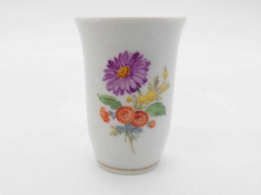 ドイツ　マイセン　Meissen　フラワー　多彩な花たちが華やぎをもたらしてくれるリキュールセット(花、ボトル、トレイ、トレー、カップ6客、酒器、洋食器)(R-074583)