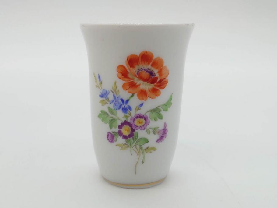 ドイツ　マイセン　Meissen　フラワー　多彩な花たちが華やぎをもたらしてくれるリキュールセット(花、ボトル、トレイ、トレー、カップ6客、酒器、洋食器)(R-074583)