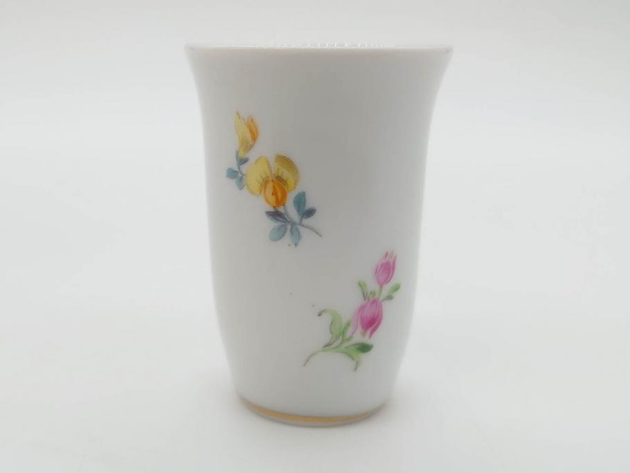 ドイツ　マイセン　Meissen　フラワー　多彩な花たちが華やぎをもたらしてくれるリキュールセット(花、ボトル、トレイ、トレー、カップ6客、酒器、洋食器)(R-074583)