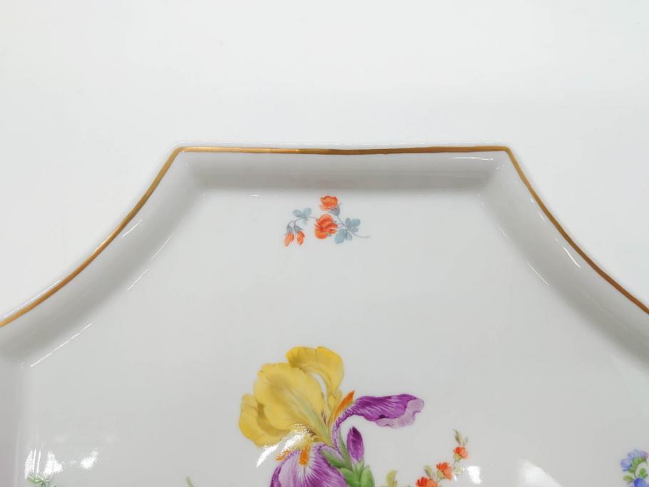 ドイツ　マイセン　Meissen　フラワー　多彩な花たちが華やぎをもたらしてくれるリキュールセット(花、ボトル、トレイ、トレー、カップ6客、酒器、洋食器)(R-074583)