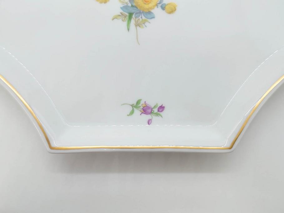 ドイツ　マイセン　Meissen　フラワー　多彩な花たちが華やぎをもたらしてくれるリキュールセット(花、ボトル、トレイ、トレー、カップ6客、酒器、洋食器)(R-074583)
