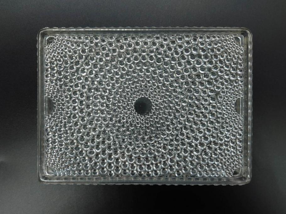 アンティーク　1933～1951年頃　レア　ルネ・ラリック(R.LALIQUE)　ローレンス(Laurens)　繊細なデザインがエレガントな雰囲気溢れるシガレットケース(ボックス、たばこ(タバコ)箱、小物入れ、アクセサリートレイ、ガラス)(R-074585)