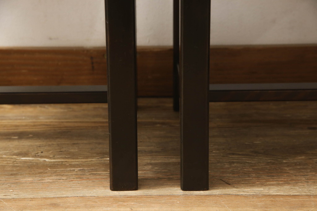 中古　北海道民芸家具　HM620　滑らかな木肌が上品なラダーバックチェア2脚セット(椅子、ダイニングチェア、板座チェア)(R-052555)