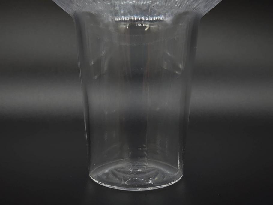 アンティーク　1920年代　ルネ・ラリック(R.LALIQUE)　ロータス(LOTUS)　グラス　花瓶　蓮の花のようなデザインが美しいゴブレット(花入れ、花器、フラワーベース)(R-074586)
