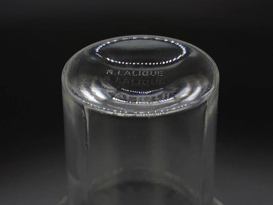 アンティーク　1920年代　ルネ・ラリック(R.LALIQUE)　ロータス(LOTUS)　グラス　花瓶　蓮の花のようなデザインが美しいゴブレット(花入れ、花器、フラワーベース)(R-074586)