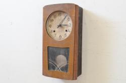 和製アンティーク　EIKEISHA(栄計舎)　昭和レトロな雰囲気が魅力の掛け時計(柱時計、古時計、振り子時計)(R-072184)