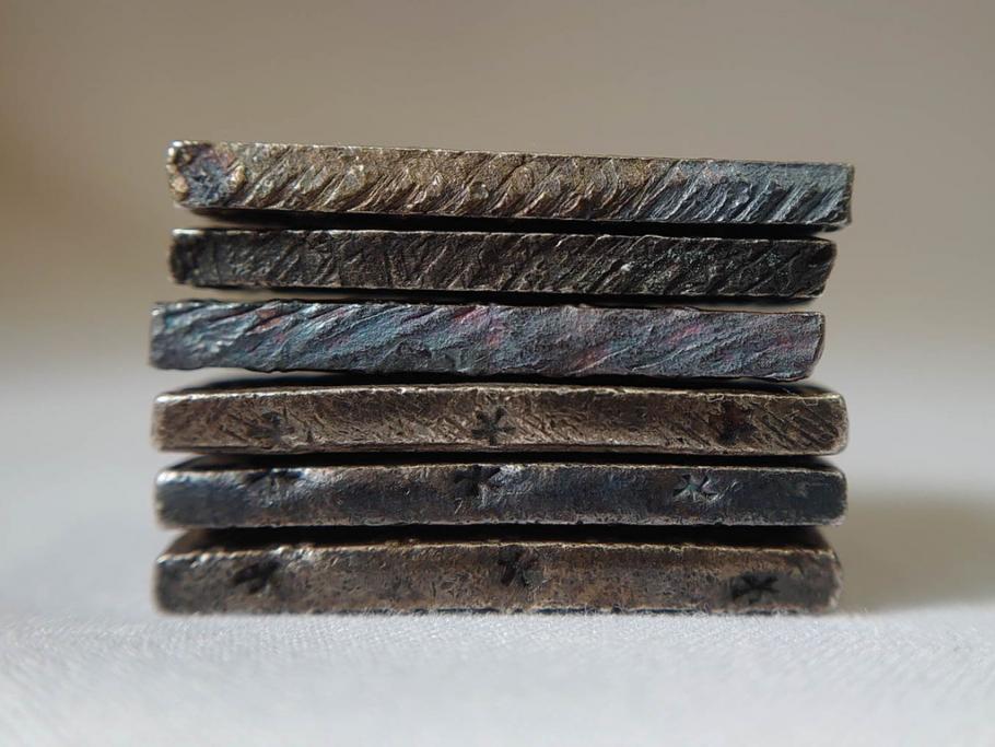 江戸期　天保一分銀 3枚/安政一分銀 3枚/嘉永1朱銀 10枚　銀貨16点セット(古銭、硬貨、コイン、日本、銀座常是)(R-079609)