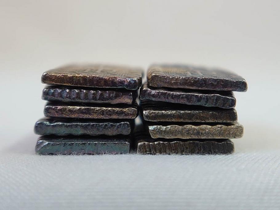 江戸期　天保一分銀 3枚/安政一分銀 3枚/嘉永1朱銀 10枚　銀貨16点セット(古銭、硬貨、コイン、日本、銀座常是)(R-079609)