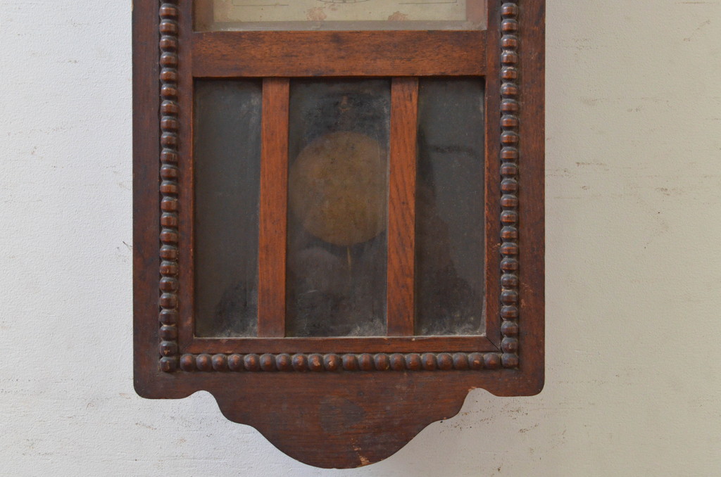 和製アンティーク　Meiji(明治時計社)　クラシカルなデザインが素敵な掛け時計(柱時計、古時計、振り子時計)(R-072166)