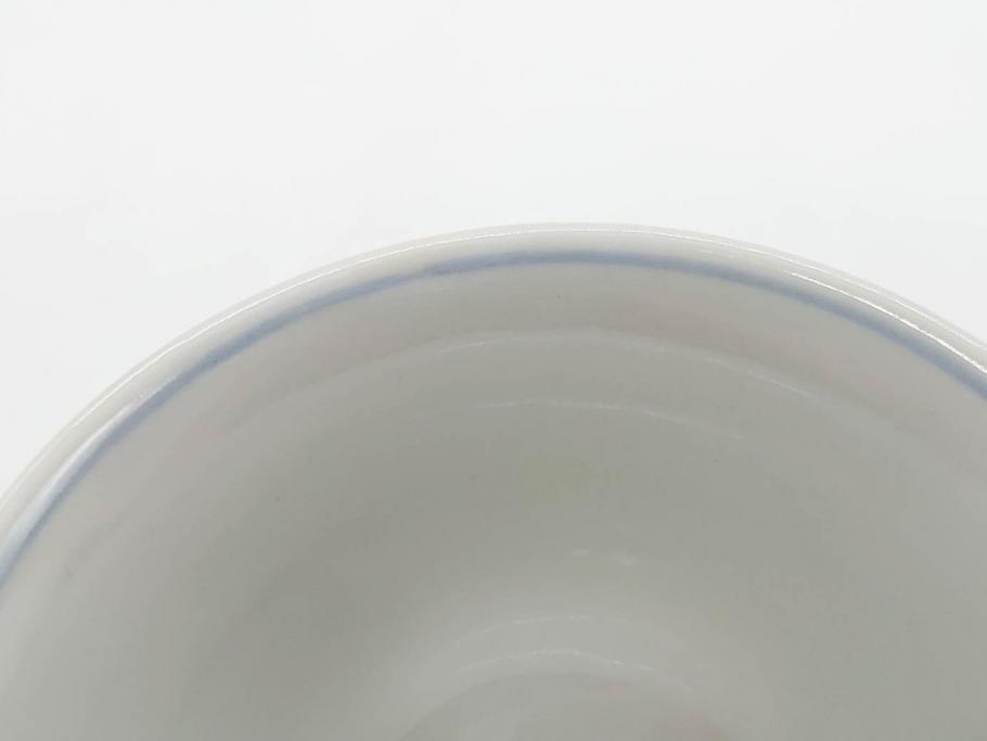 山田義明(号龍山)　九谷焼　花鳥図　約9cm　2.8寸　豊かな色彩が美しい汲出碗5客セット(牡丹、ぼたん、茶器、煎茶道具、湯のみ、湯呑み、共箱付き、和食器、裏印、二寸八分)(R-079610)