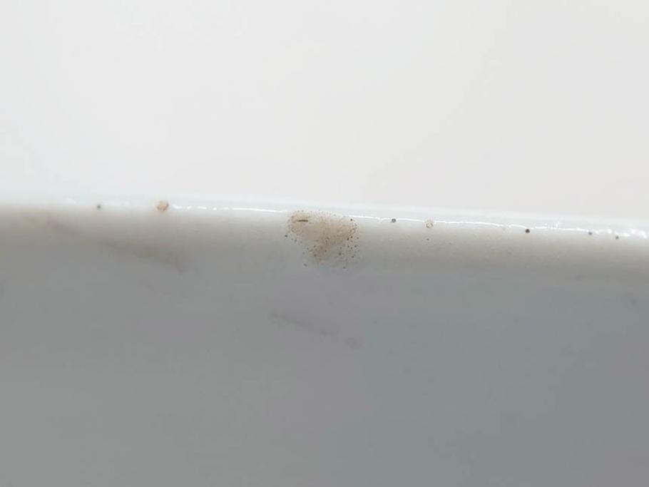 江戸期　古伊万里　染付　色絵　花菖蒲　約48cm　1尺5寸　煌びやかで優雅な大皿(花しょうぶ、花唐草模様、金彩、尺皿、和食器、和皿、一尺五寸)(R-079611)