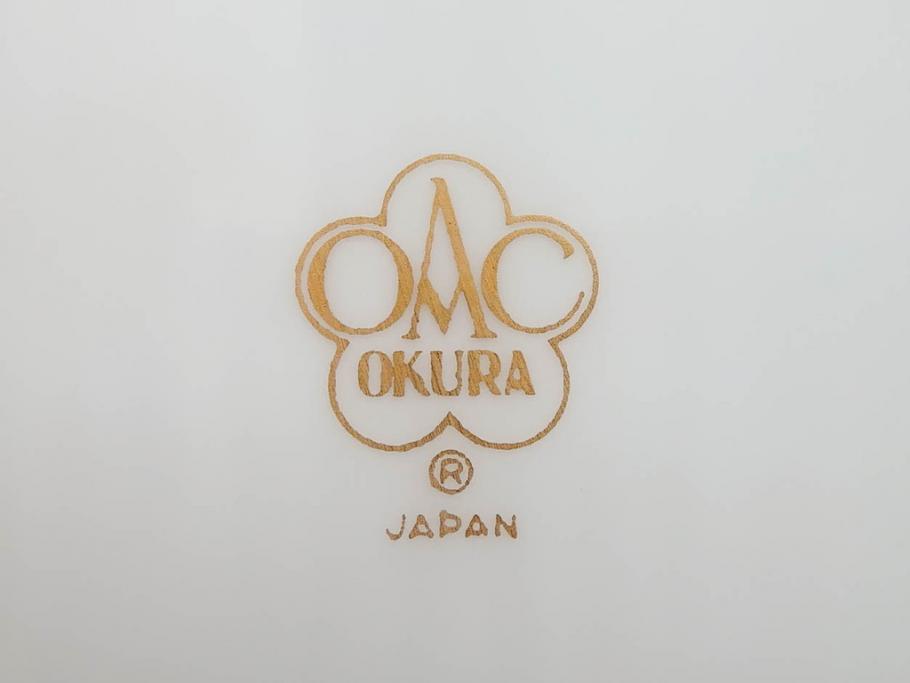 大倉陶園(OKURA、OAC)　金蝕カトレア 高さ 約27cm/ブルーローズ 高さ 約15cm　気品漂う花瓶2点セット(バラ、薔薇、金彩、花生け、花器、花入、フラワーベース、白磁)(R-079613)