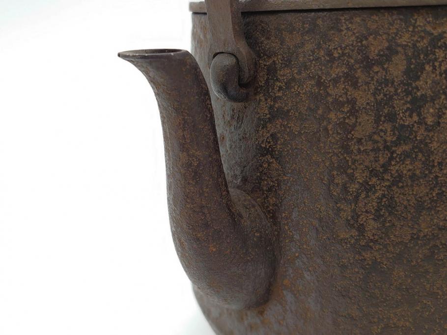 明治44年　三巌堂　未使用　南部　大同生命記念　時を重ねた趣のある南部鉄瓶(三厳堂、湯沸、湯瓶、茶道具、茶器)(R-079614)