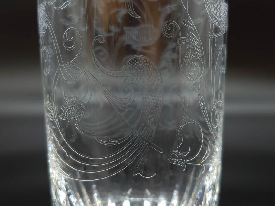 フランス　Baccarat　オールドバカラ　マッセナ　パルメ　優美なデザインが素敵なグラス2客セット(ハイボール、タンブラー、フルレッドクリスタルガラス)(R-074593)
