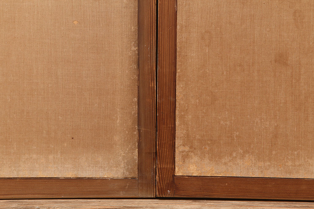 アンティーク家具　古民家スタイルにおすすめな板戸2枚セット(戸襖、引き戸、建具)(R-044778)