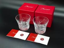 未使用　フランス　Baccarat　バカラ　STELLA(ステラ)　イヤータンブラー2014　キラキラとした輝きに見惚れるロックグラス2客セット(創設250周年記念、コップ、グラス、フルレッドクリスタルガラス、共箱付き)(R-079639)