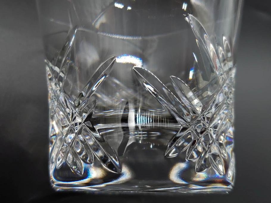 未使用　フランス　Baccarat　バカラ　STELLA(ステラ)　イヤータンブラー2014　キラキラとした輝きに見惚れるロックグラス2客セット(創設250周年記念、コップ、グラス、フルレッドクリスタルガラス、共箱付き)(R-079639)