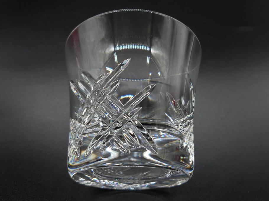 未使用　フランス　Baccarat　バカラ　STELLA(ステラ)　イヤータンブラー2014　キラキラとした輝きに見惚れるロックグラス2客セット(創設250周年記念、コップ、グラス、フルレッドクリスタルガラス、共箱付き)(R-079639)