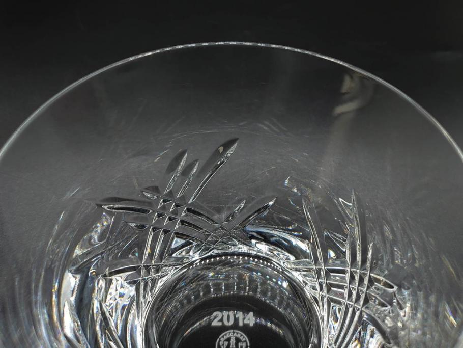 未使用　フランス　Baccarat　バカラ　STELLA(ステラ)　イヤータンブラー2014　キラキラとした輝きに見惚れるロックグラス2客セット(創設250周年記念、コップ、グラス、フルレッドクリスタルガラス、共箱付き)(R-079639)