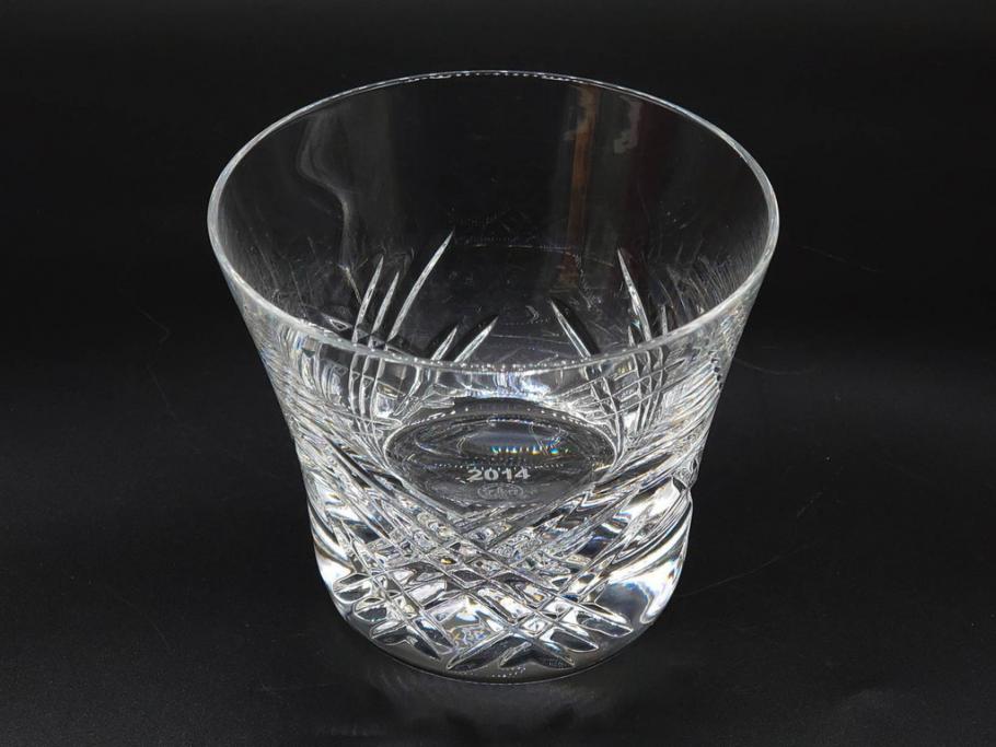 未使用　フランス　Baccarat　バカラ　STELLA(ステラ)　イヤータンブラー2014　キラキラとした輝きに見惚れるロックグラス2客セット(創設250周年記念、コップ、グラス、フルレッドクリスタルガラス、共箱付き)(R-079639)