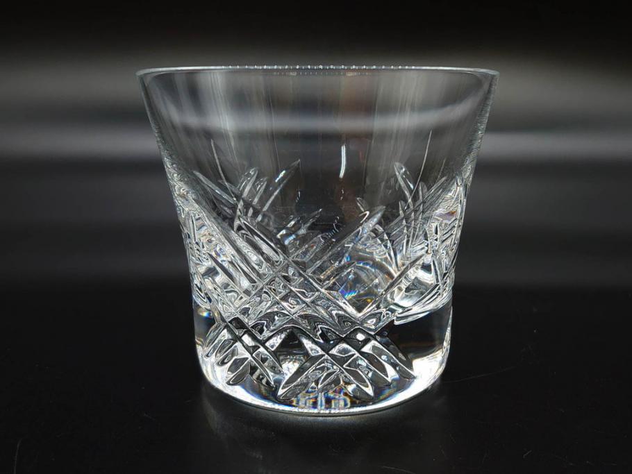未使用　フランス　Baccarat　バカラ　STELLA(ステラ)　イヤータンブラー2014　キラキラとした輝きに見惚れるロックグラス2客セット(創設250周年記念、コップ、グラス、フルレッドクリスタルガラス、共箱付き)(R-079639)