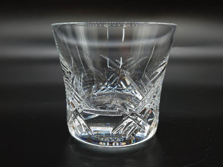未使用　フランス　Baccarat　バカラ　STELLA(ステラ)　イヤータンブラー2014　キラキラとした輝きに見惚れるロックグラス2客セット(創設250周年記念、コップ、グラス、フルレッドクリスタルガラス、共箱付き)(R-079639)