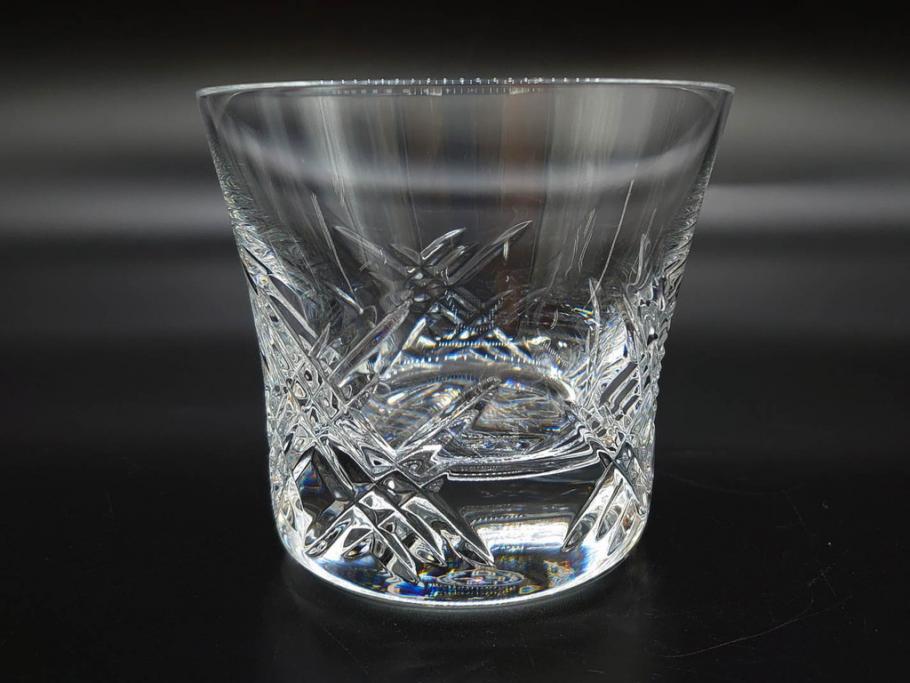 未使用　フランス　Baccarat　バカラ　STELLA(ステラ)　イヤータンブラー2014　キラキラとした輝きに見惚れるロックグラス2客セット(創設250周年記念、コップ、グラス、フルレッドクリスタルガラス、共箱付き)(R-079639)