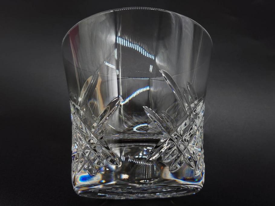 未使用　フランス　Baccarat　バカラ　STELLA(ステラ)　イヤータンブラー2014　キラキラとした輝きに見惚れるロックグラス2客セット(創設250周年記念、コップ、グラス、フルレッドクリスタルガラス、共箱付き)(R-079639)