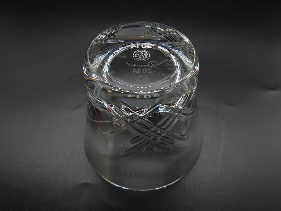 未使用　フランス　Baccarat　バカラ　STELLA(ステラ)　イヤータンブラー2014　キラキラとした輝きに見惚れるロックグラス2客セット(創設250周年記念、コップ、グラス、フルレッドクリスタルガラス、共箱付き)(R-079639)