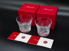 未使用　フランス　Baccarat　バカラ　STELLA(ステラ)　イヤータンブラー2014　繊細なカッティングが魅力のロックグラス2客セット(創設250周年記念、コップ、グラス、フルレッドクリスタルガラス、共箱付き)(R-079640)