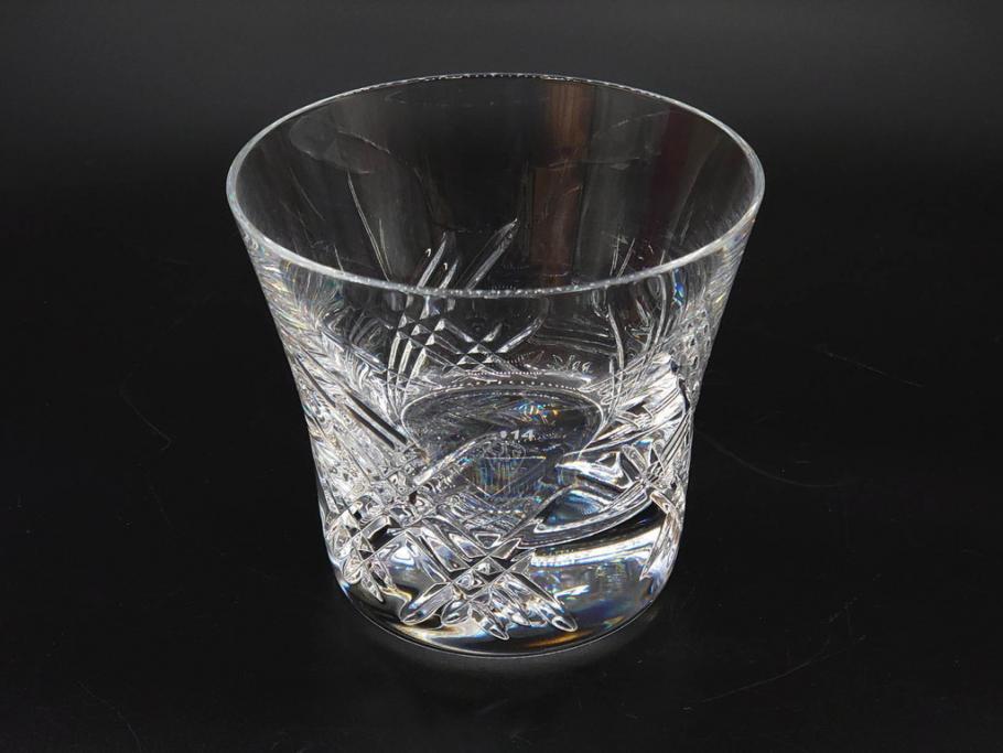 未使用　フランス　Baccarat　バカラ　STELLA(ステラ)　イヤータンブラー2014　繊細なカッティングが魅力のロックグラス2客セット(創設250周年記念、コップ、グラス、フルレッドクリスタルガラス、共箱付き)(R-079640)