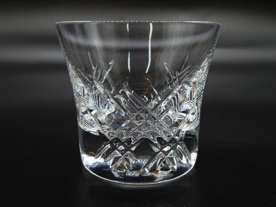 未使用　フランス　Baccarat　バカラ　STELLA(ステラ)　イヤータンブラー2014　繊細なカッティングが魅力のロックグラス2客セット(創設250周年記念、コップ、グラス、フルレッドクリスタルガラス、共箱付き)(R-079640)