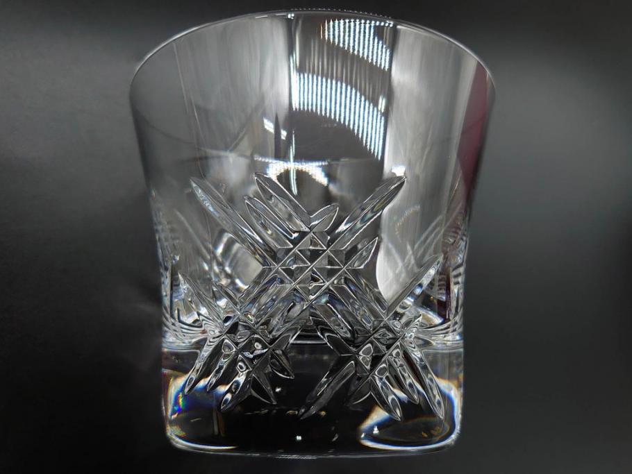 未使用　フランス　Baccarat　バカラ　STELLA(ステラ)　イヤータンブラー2014　繊細なカッティングが魅力のロックグラス2客セット(創設250周年記念、コップ、グラス、フルレッドクリスタルガラス、共箱付き)(R-079640)