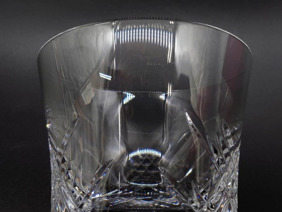未使用　フランス　Baccarat　バカラ　STELLA(ステラ)　イヤータンブラー2014　繊細なカッティングが魅力のロックグラス2客セット(創設250周年記念、コップ、グラス、フルレッドクリスタルガラス、共箱付き)(R-079640)
