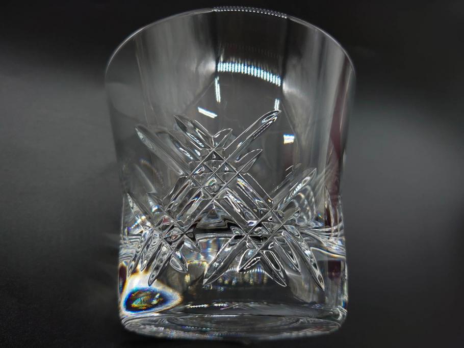 未使用　フランス　Baccarat　バカラ　STELLA(ステラ)　イヤータンブラー2014　繊細なカッティングが魅力のロックグラス2客セット(創設250周年記念、コップ、グラス、フルレッドクリスタルガラス、共箱付き)(R-079640)