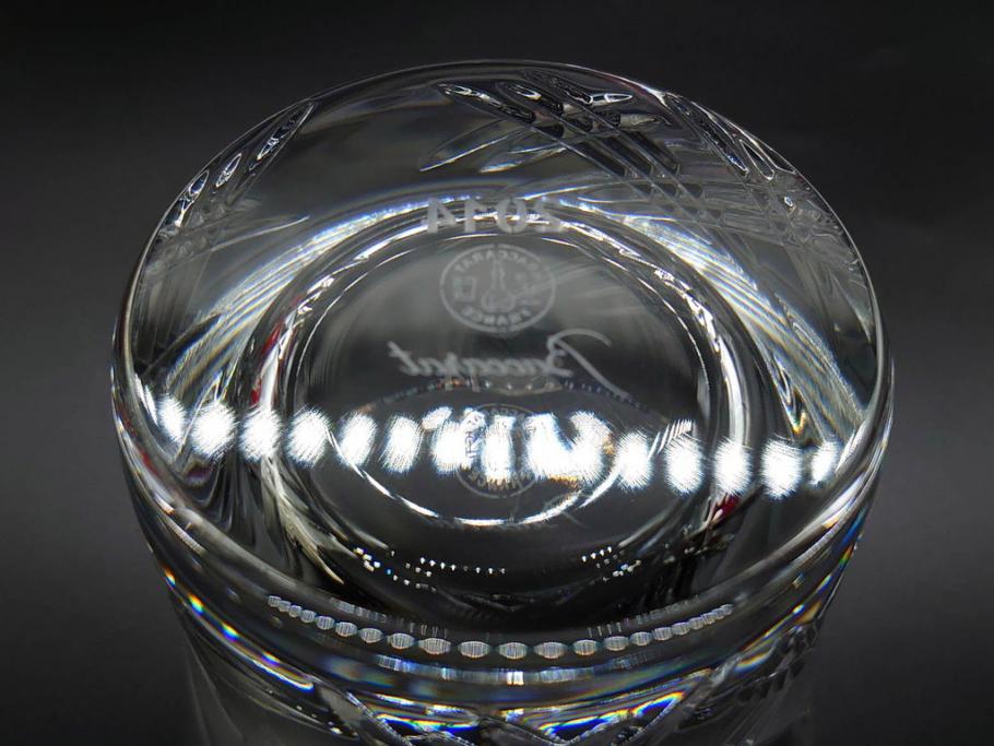 未使用　フランス　Baccarat　バカラ　STELLA(ステラ)　イヤータンブラー2014　繊細なカッティングが魅力のロックグラス2客セット(創設250周年記念、コップ、グラス、フルレッドクリスタルガラス、共箱付き)(R-079640)