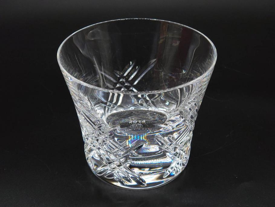 未使用　フランス　Baccarat　バカラ　STELLA(ステラ)　イヤータンブラー2014　繊細なカッティングが魅力のロックグラス2客セット(創設250周年記念、コップ、グラス、フルレッドクリスタルガラス、共箱付き)(R-079640)