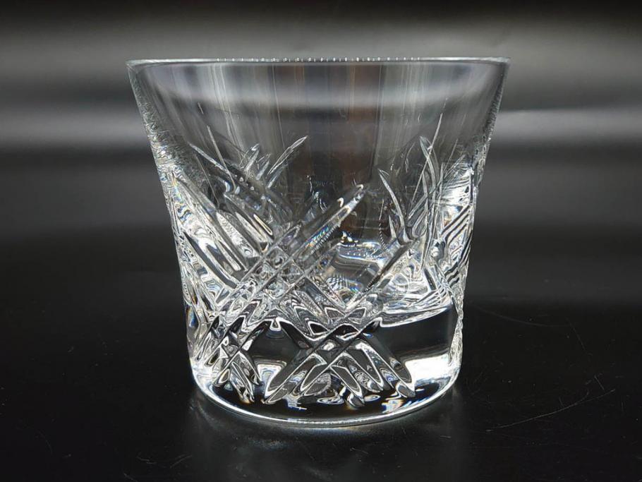 未使用　フランス　Baccarat　バカラ　STELLA(ステラ)　イヤータンブラー2014　繊細なカッティングが魅力のロックグラス2客セット(創設250周年記念、コップ、グラス、フルレッドクリスタルガラス、共箱付き)(R-079640)