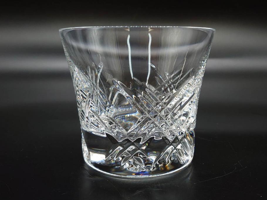 未使用　フランス　Baccarat　バカラ　STELLA(ステラ)　イヤータンブラー2014　繊細なカッティングが魅力のロックグラス2客セット(創設250周年記念、コップ、グラス、フルレッドクリスタルガラス、共箱付き)(R-079640)