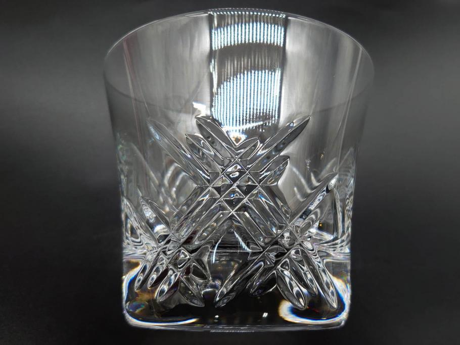 未使用　フランス　Baccarat　バカラ　STELLA(ステラ)　イヤータンブラー2014　繊細なカッティングが魅力のロックグラス2客セット(創設250周年記念、コップ、グラス、フルレッドクリスタルガラス、共箱付き)(R-079640)