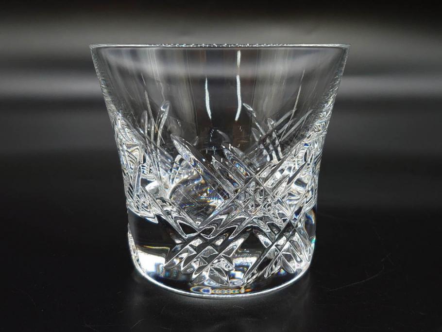 未使用　フランス　Baccarat　バカラ　STELLA(ステラ)　イヤータンブラー2014　高級感溢れるロックグラス2客セット(創設250周年記念、コップ、グラス、フルレッドクリスタルガラス、共箱付き)(R-079641)