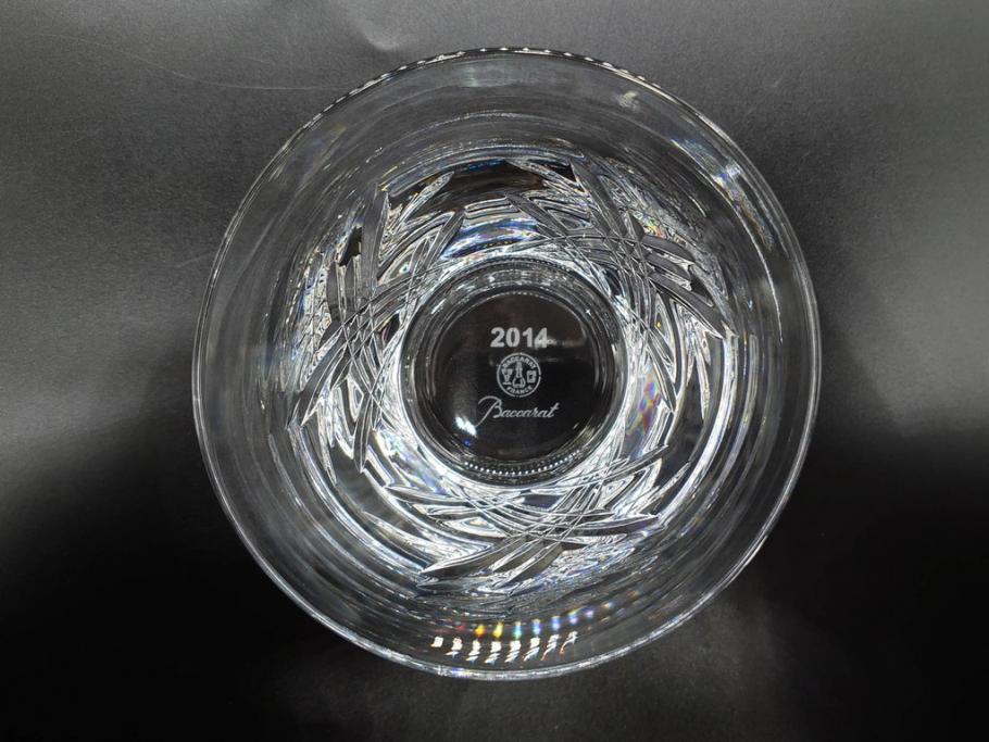 未使用　フランス　Baccarat　バカラ　STELLA(ステラ)　イヤータンブラー2014　高級感溢れるロックグラス2客セット(創設250周年記念、コップ、グラス、フルレッドクリスタルガラス、共箱付き)(R-079641)