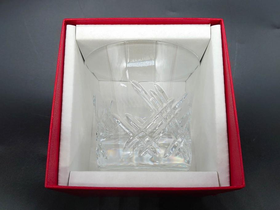 未使用　フランス　Baccarat　バカラ　STELLA(ステラ)　イヤータンブラー2014　高級感溢れるロックグラス2客セット(創設250周年記念、コップ、グラス、フルレッドクリスタルガラス、共箱付き)(R-079641)