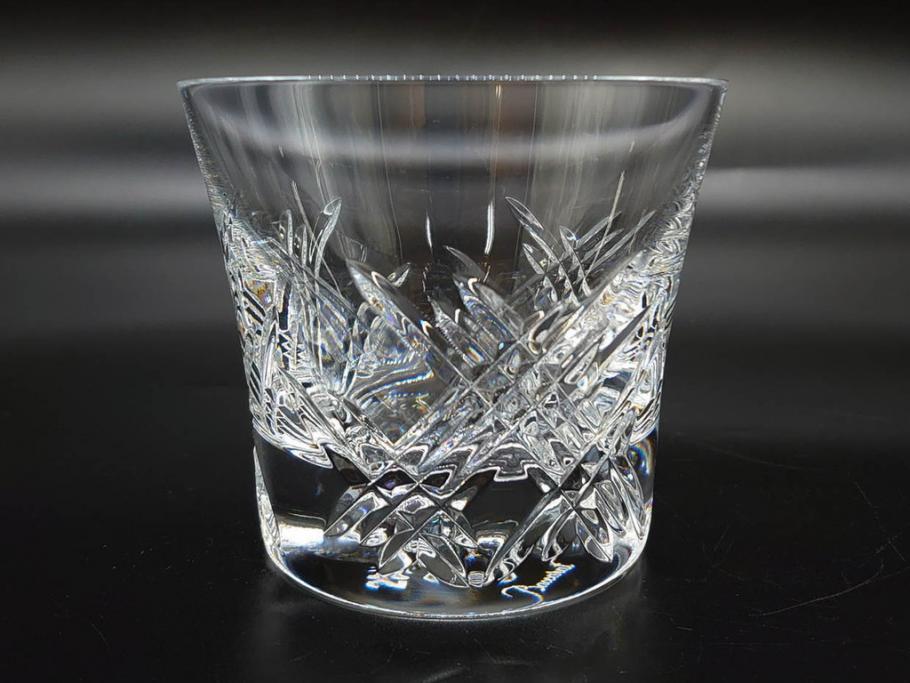 未使用　フランス　Baccarat　バカラ　STELLA(ステラ)　イヤータンブラー2014　高級感溢れるロックグラス2客セット(創設250周年記念、コップ、グラス、フルレッドクリスタルガラス、共箱付き)(R-079641)