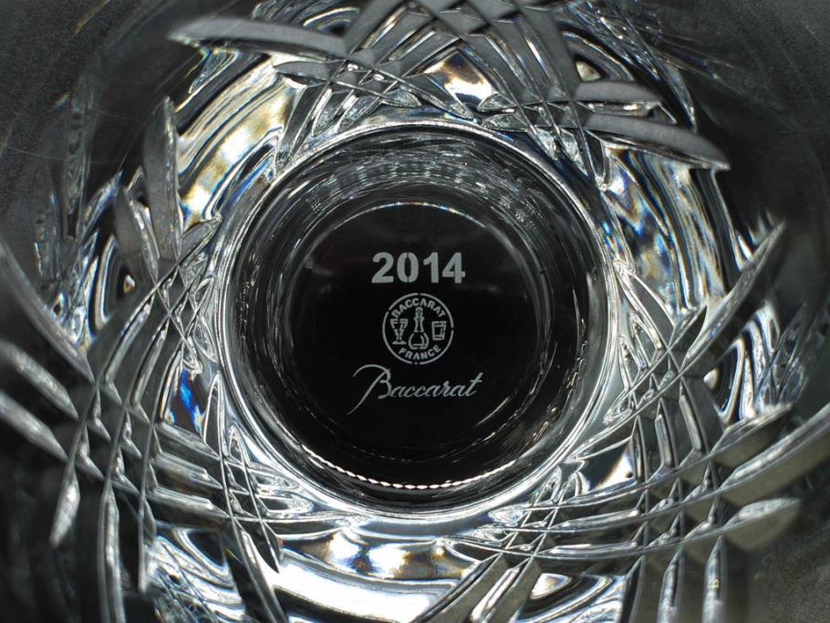 未使用　フランス　Baccarat　バカラ　STELLA(ステラ)　イヤータンブラー2014　高級感溢れるロックグラス2客セット(創設250周年記念、コップ、グラス、フルレッドクリスタルガラス、共箱付き)(R-079641)