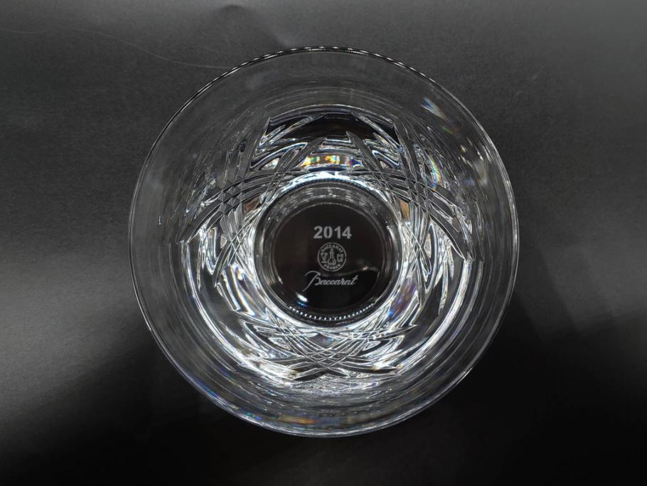 未使用　フランス　Baccarat　バカラ　STELLA(ステラ)　イヤータンブラー2014　至福のひとときを演出するロックグラス2客セット(創設250周年記念、コップ、グラス、フルレッドクリスタルガラス、共箱付き)(R-079642)