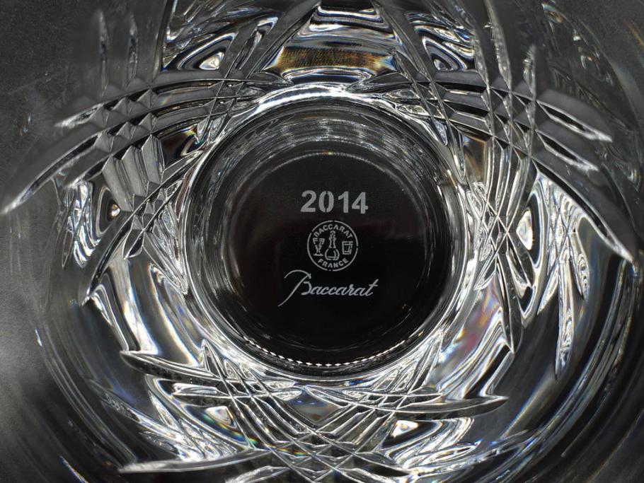 未使用　フランス　Baccarat　バカラ　STELLA(ステラ)　イヤータンブラー2014　至福のひとときを演出するロックグラス2客セット(創設250周年記念、コップ、グラス、フルレッドクリスタルガラス、共箱付き)(R-079642)