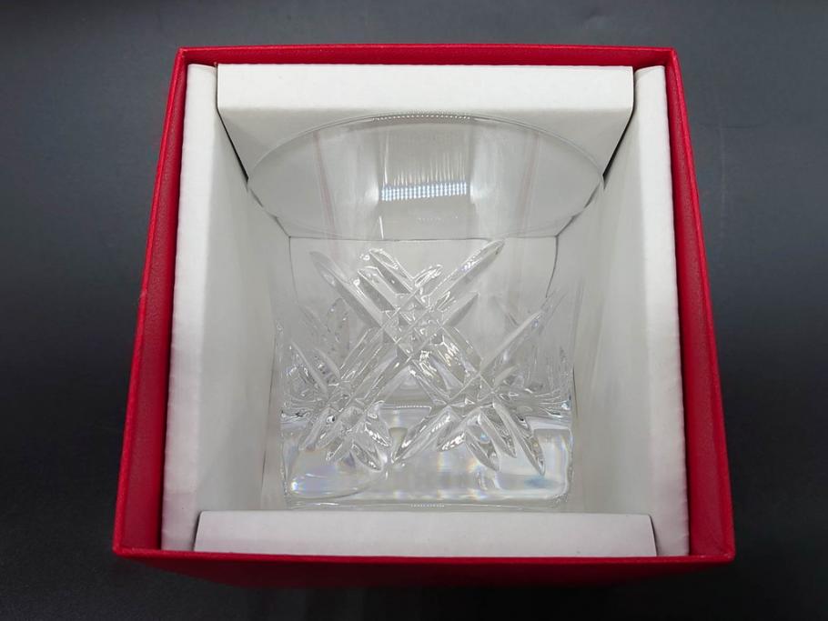 未使用　フランス　Baccarat　バカラ　STELLA(ステラ)　イヤータンブラー2014　至福のひとときを演出するロックグラス2客セット(創設250周年記念、コップ、グラス、フルレッドクリスタルガラス、共箱付き)(R-079642)
